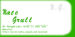 mate grull business card
